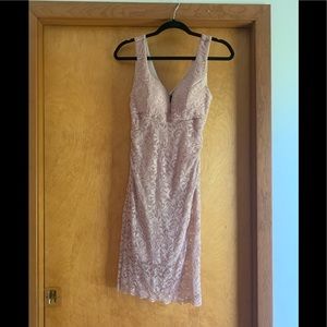 Windsor Cream Sparkle Mini Dress Size M.